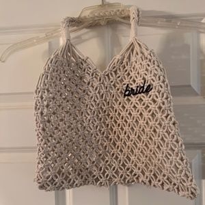 "Bride" Woven Beach Bag